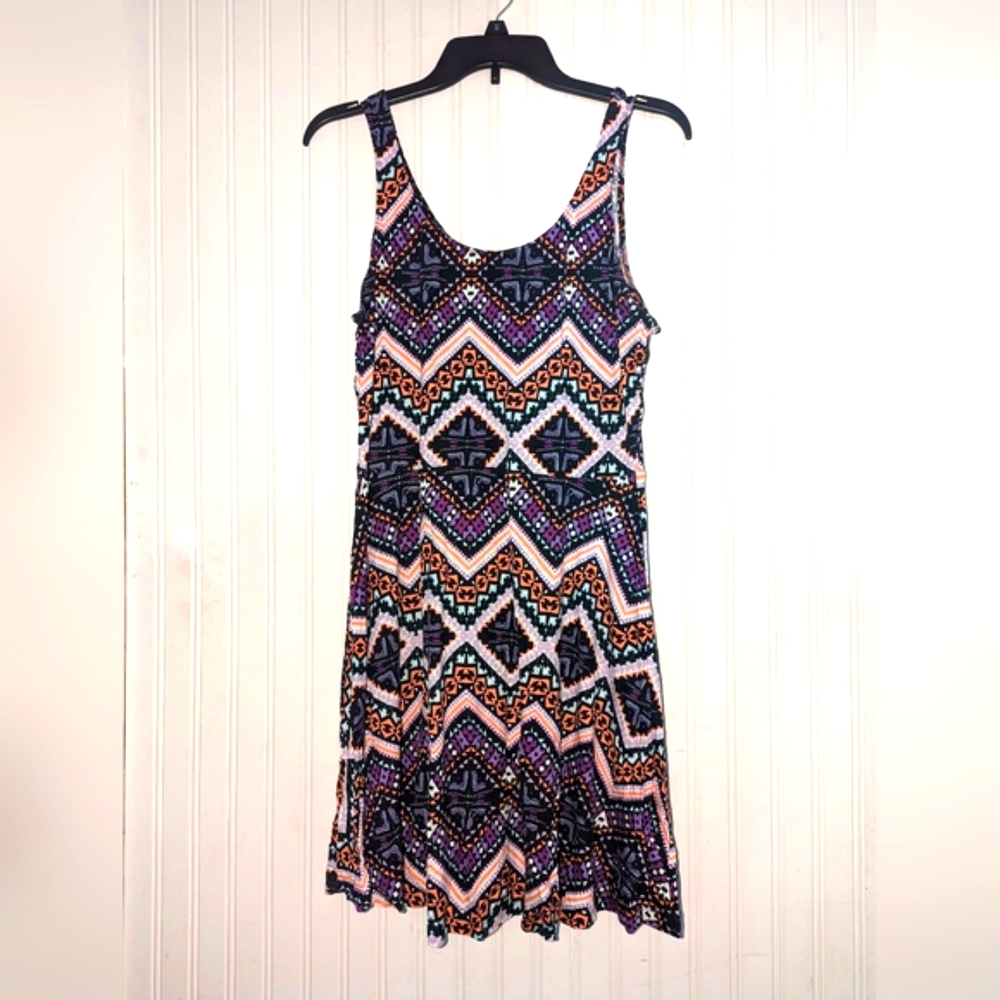 EXPRESS Aztec Print Skater Dress